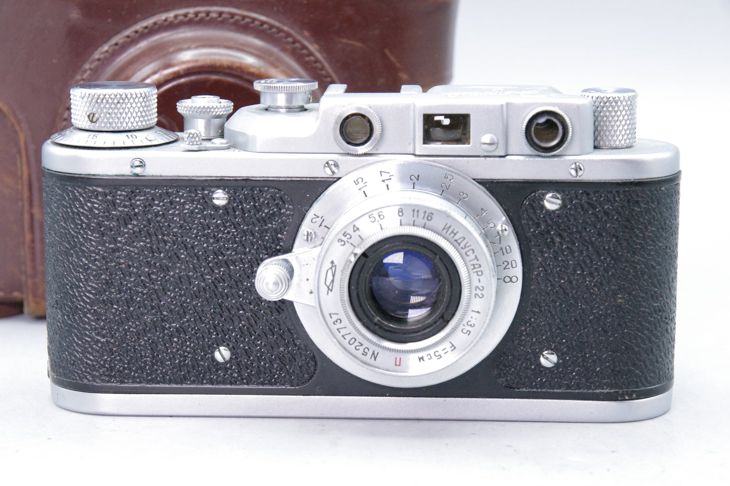 Zorki‑1 Rangefinder Camera + Industar‑22 50mm f/3.5 Collapsible Lens – Case – VGC