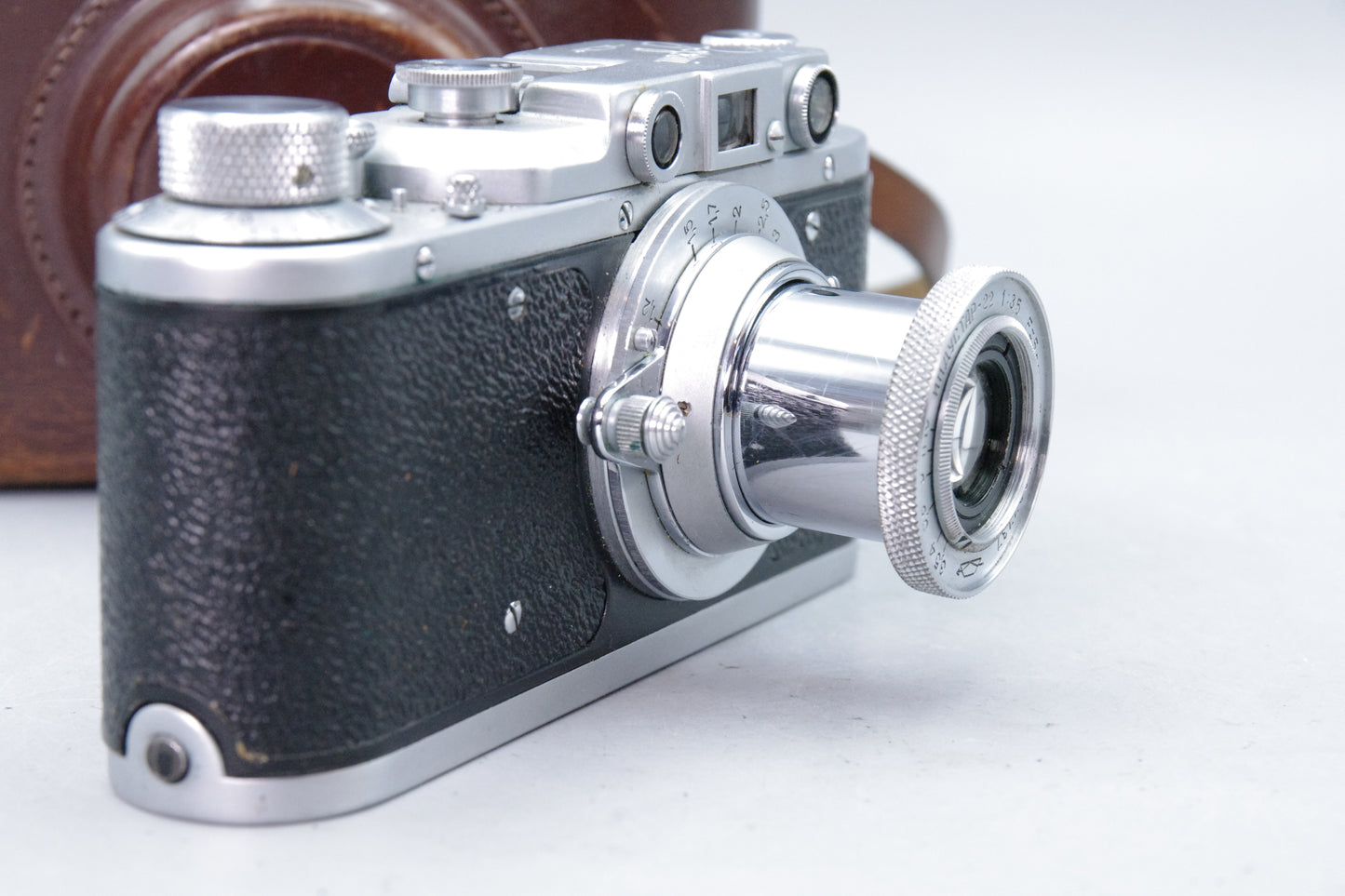 Zorki‑1 Rangefinder Camera + Industar‑22 50mm f/3.5 Collapsible Lens – Case – VGC