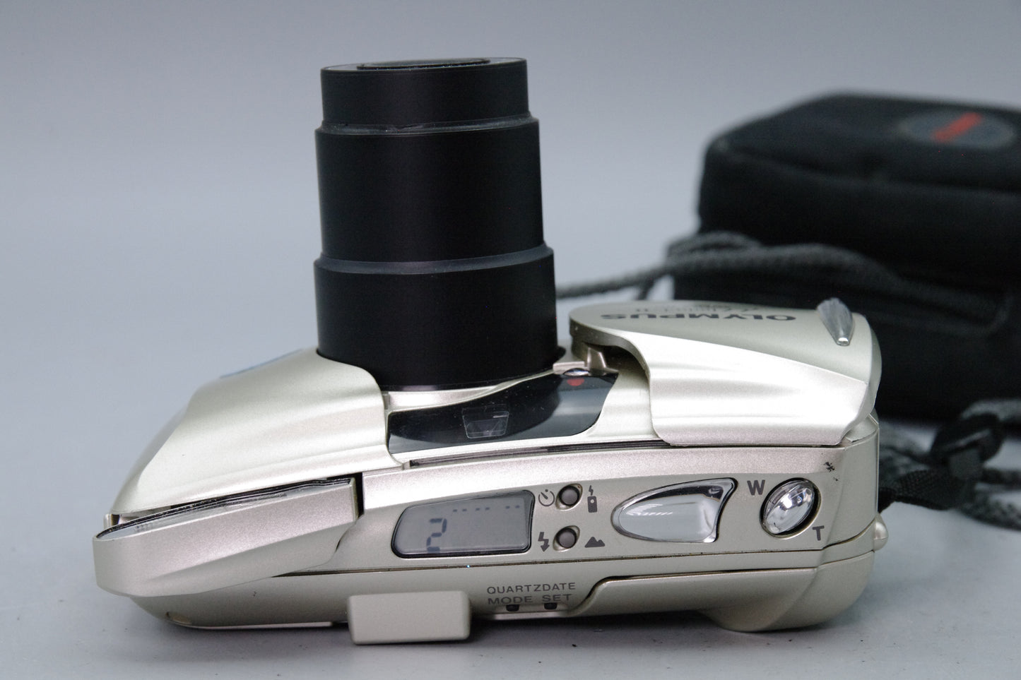 Olympus MJU Zoom II 80 Champagne Camera – 38–80mm Lens – VGC Tested + Case