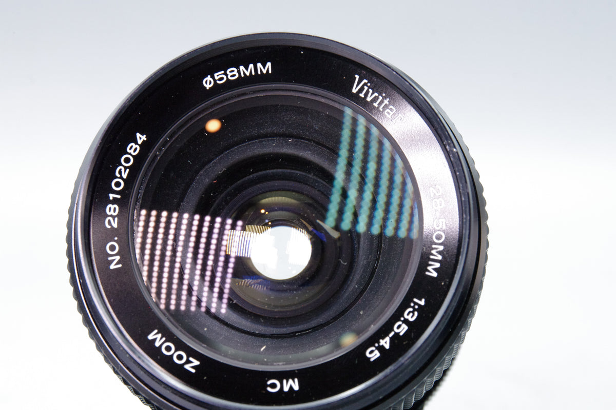 Vivitar 28-50mm f3.5-4.5 MC Zoom Lens Minolta MD Mount Caps Very Good