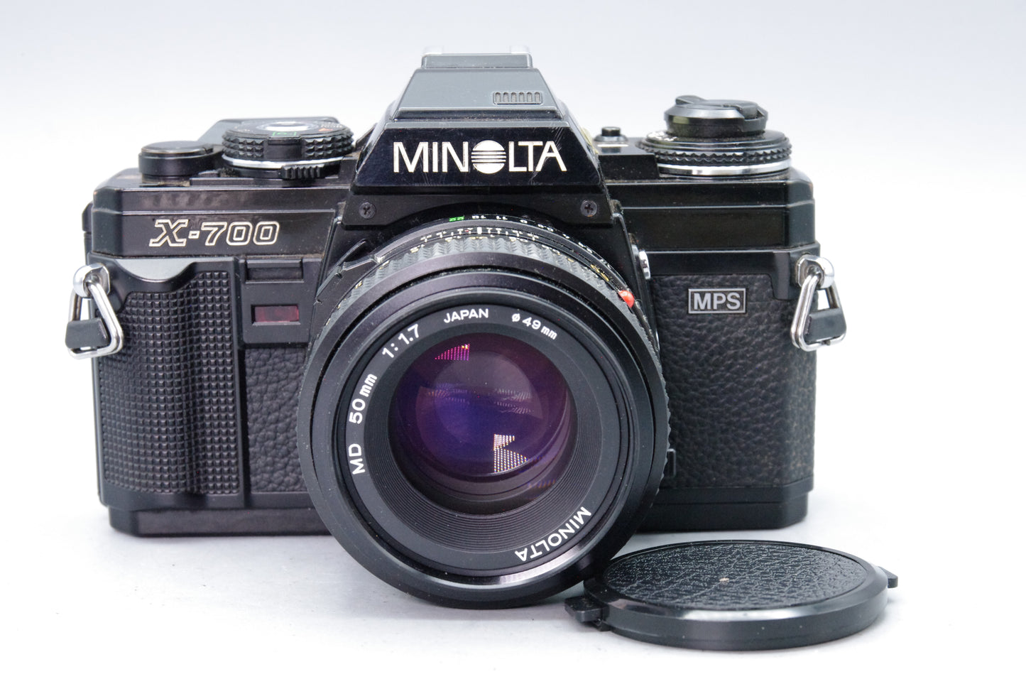 Minolta X‑700 35mm SLR + 50mm f/1.7 Lens – Black -  Batteries – Excellent