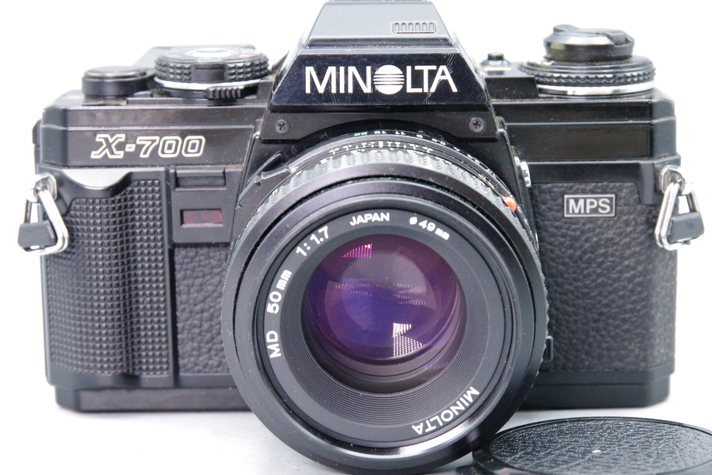 Minolta X‑700 35mm SLR + 50mm f/1.7 Lens – Black -  Batteries – Excellent