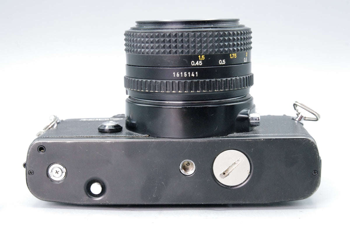 Minolta XD7 35mm SLR Camera Black with Minolta MD 50mm f2 Lens Tested Excellent