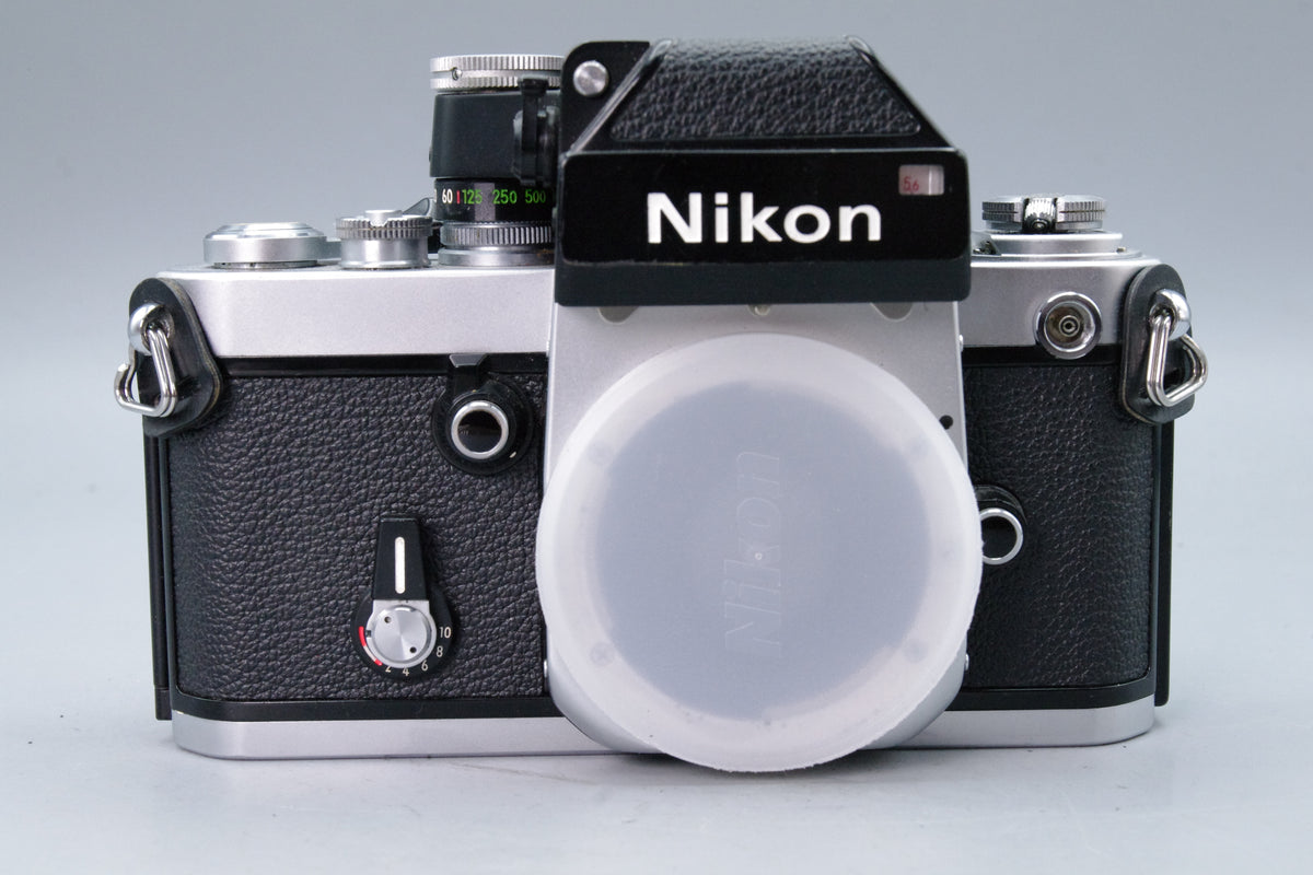 Nikon F2 Photomic Silver 35mm SLR + DP‑1 Finder – Classic Pro Body – Exc