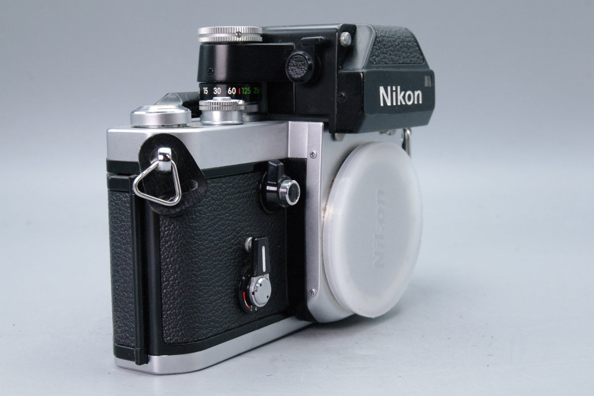 Nikon F2 Photomic Silver 35mm SLR + DP‑1 Finder – Classic Pro Body – Exc