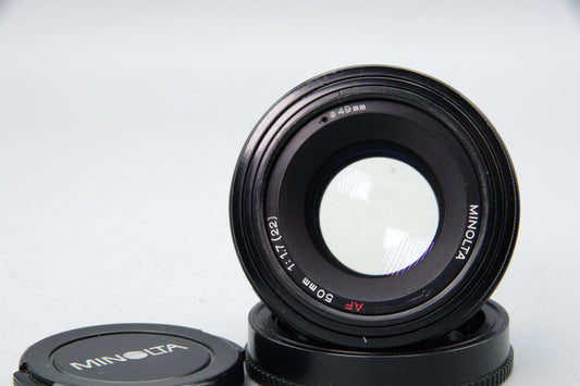 Minolta 50mm f/1.7 AF Lens – A Mount – Fast Autofocus Prime