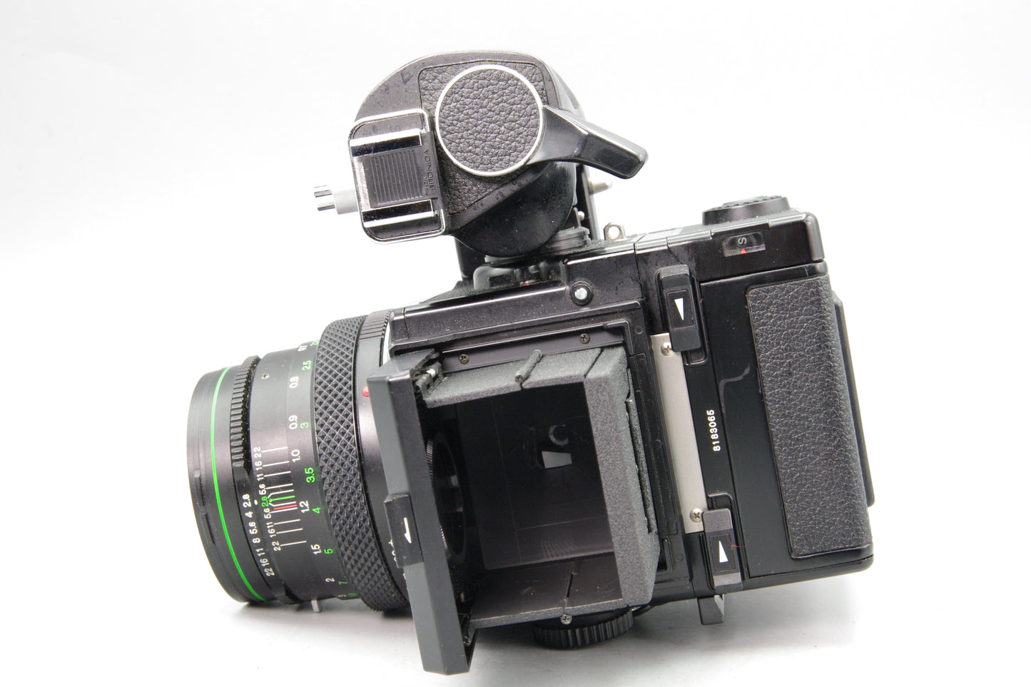 Bronica ETRS Camera with 75mm f/2.8 EII Lens, WLF and Pistol Grip