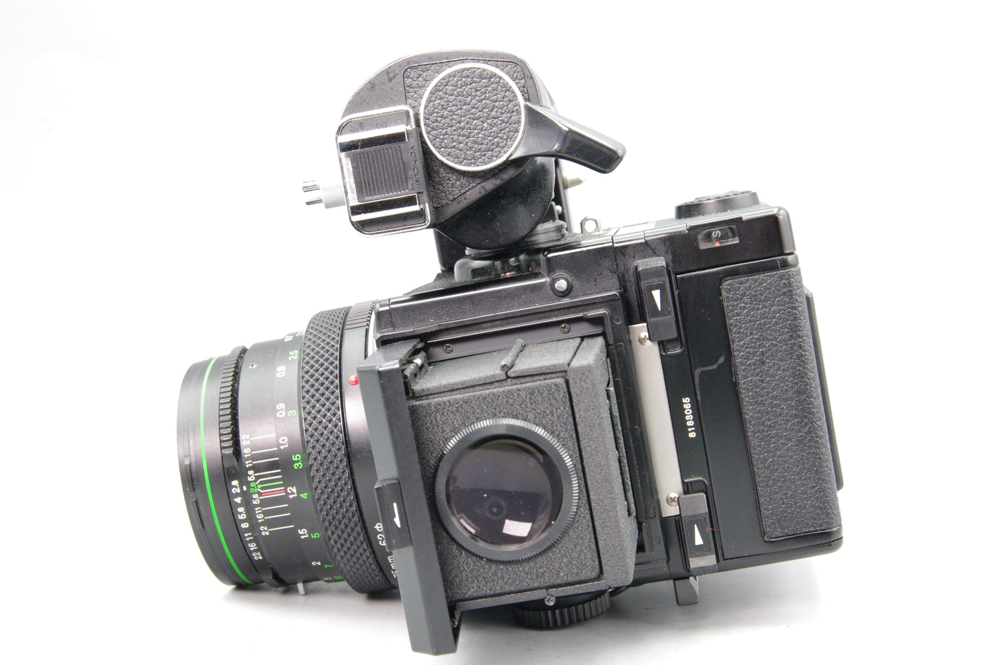Bronica ETRS Camera with 75mm f/2.8 EII Lens, WLF and Pistol Grip