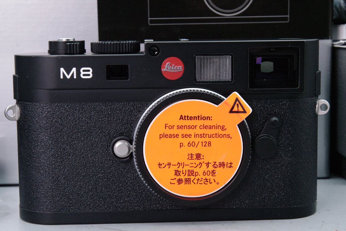 Leica M8 Digital Rangefinder Camera Body Black Chrome Boxed Set Low Shutter 98 Mint