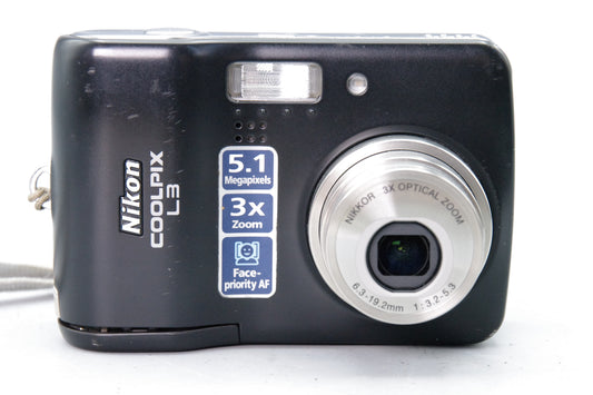Nikon L3 5.1MP Digital Camera – AA Powered – Tested – Excellent Condition