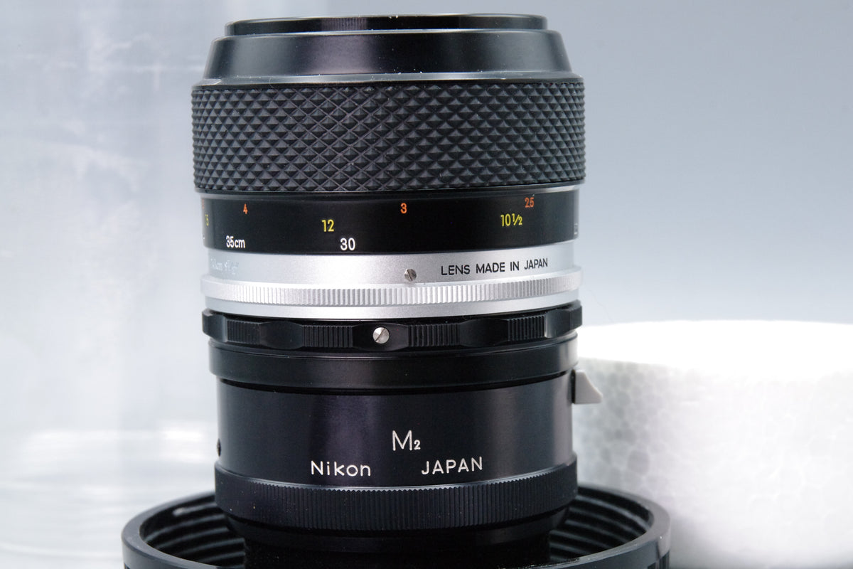 Nikon Micro-Nikkor-P Auto 55mm f3.5 Macro Lens M2 Extension Ring Case Tested Excellent