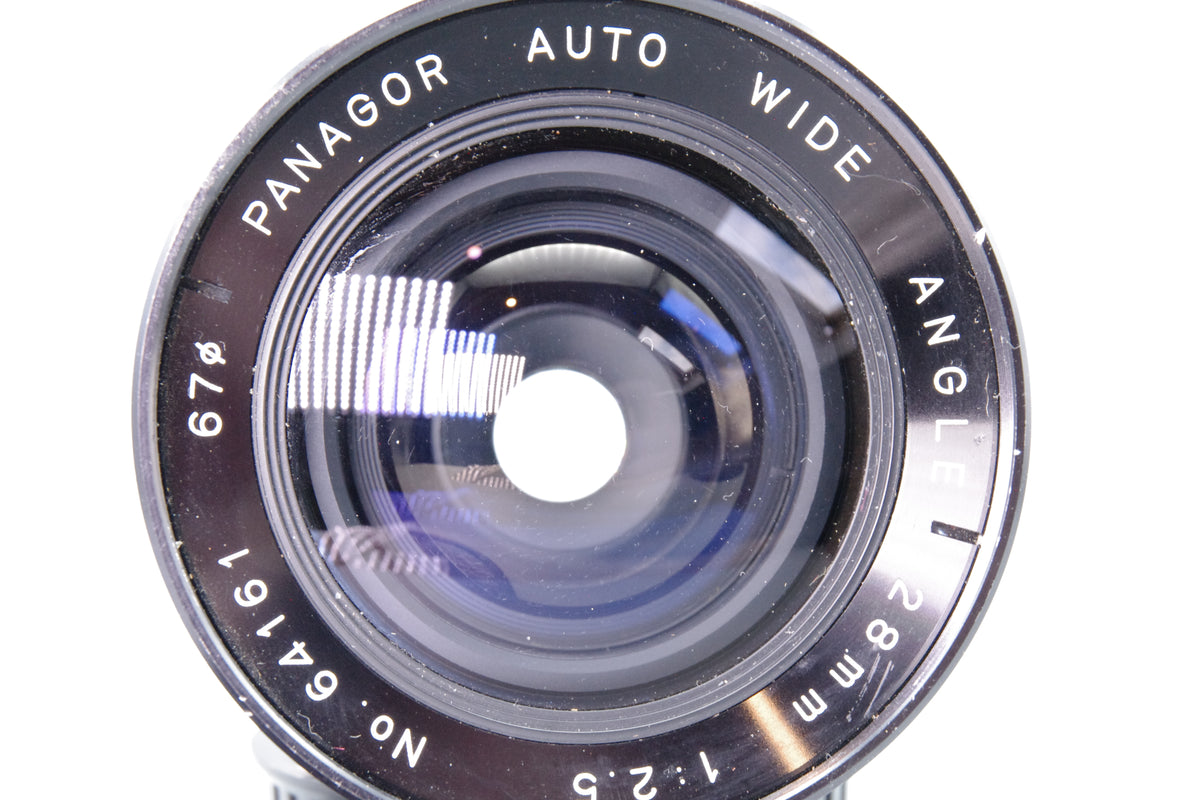 Panagor Auto Wide Angle 28mm f2.5 Lens Nikon F Mount Non-AI Caps Internal Fungus