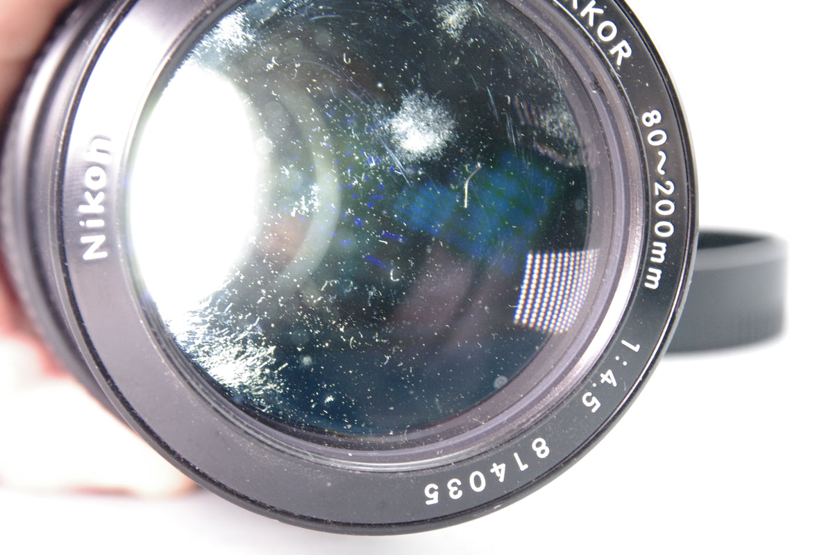 Nikon AI Zoom-Nikkor 80-200mm f4.5 Telephoto Lens F Mount Caps Fungus