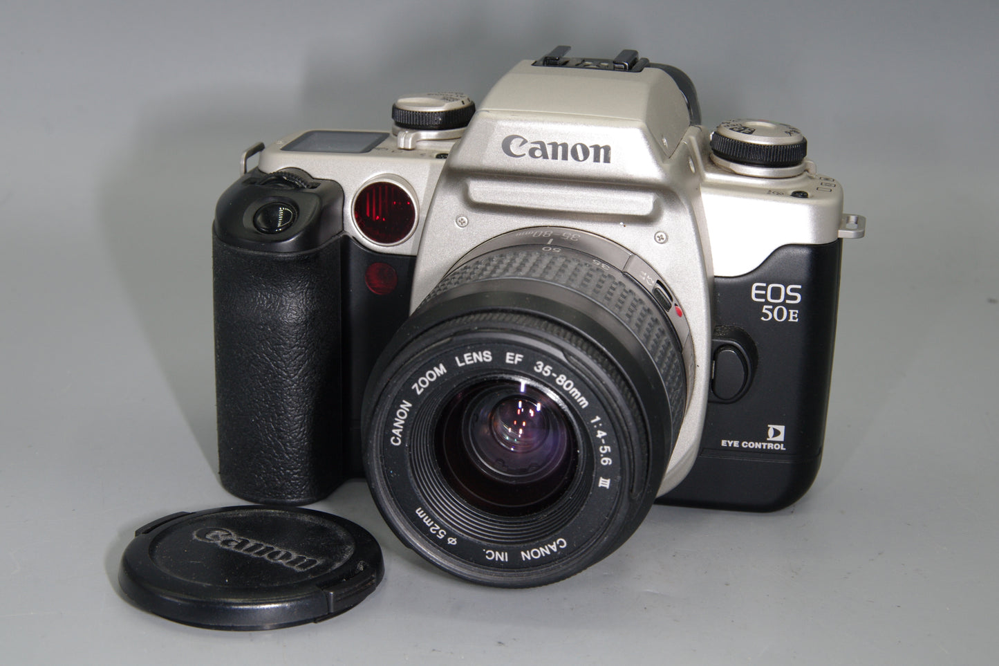 Canon EOS 50E 35mm Film SLR Camera with Canon EF 35–80mm USM Lens