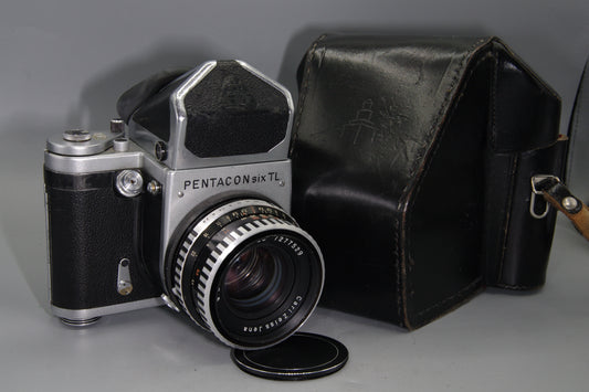 Pentacon SixTL Medium Format Camera with Carl Zeiss Jena Biometar 80mm f/2.8 Lens – Leather Case – Classic 6×6 SLR
