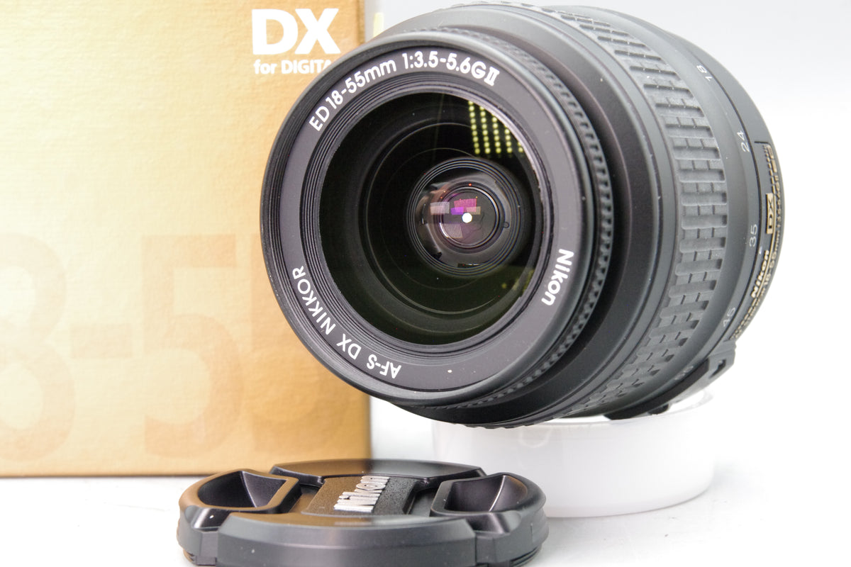 Nikon AF-S DX Zoom-Nikkor 18-55mm f3.5-5.6G ED II Lens Boxed Cap Tested Excellent