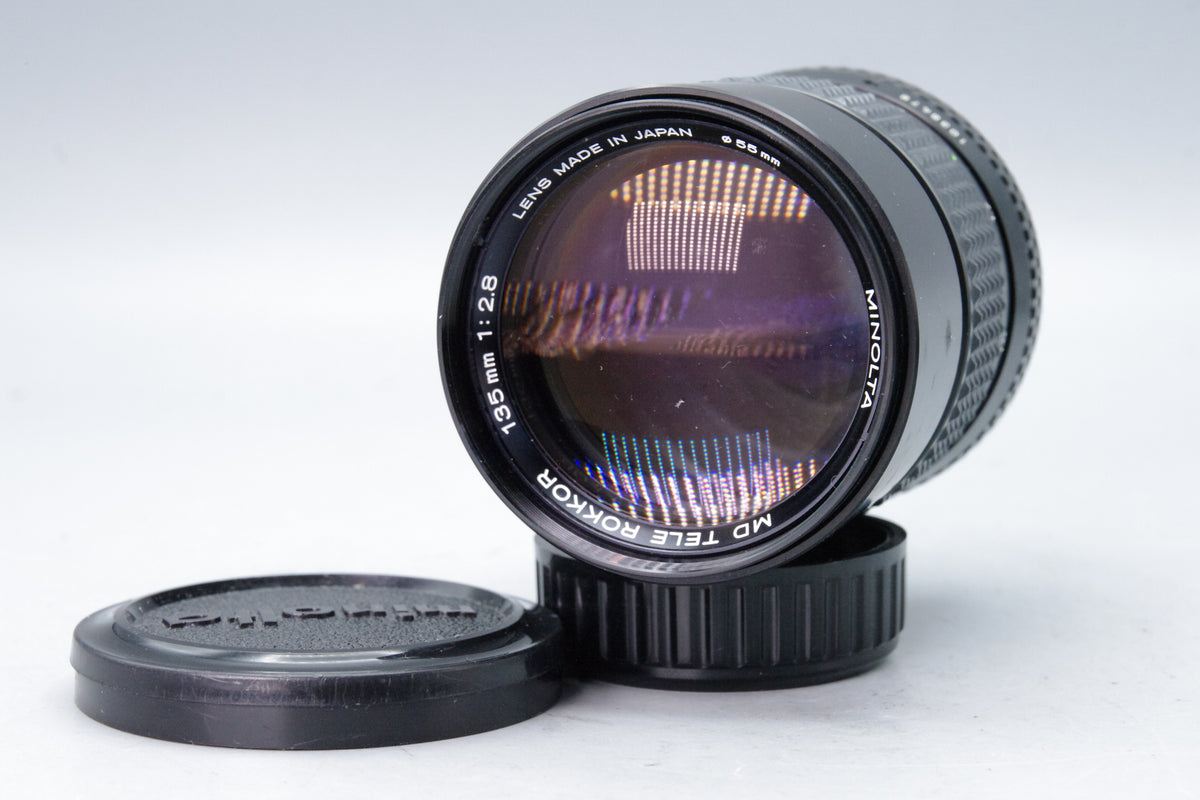 Minolta MD Tele Rokkor 135mm f2.8 Les SR Mount Hood Caps Rear Element Fungus Repair