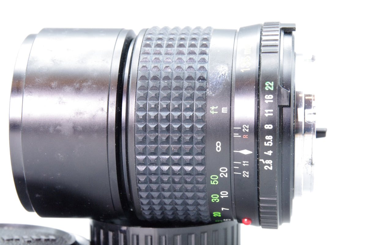 Minolta MD Tele Rokkor 135mm f2.8 Les SR Mount Hood Caps Rear Element Fungus Repair