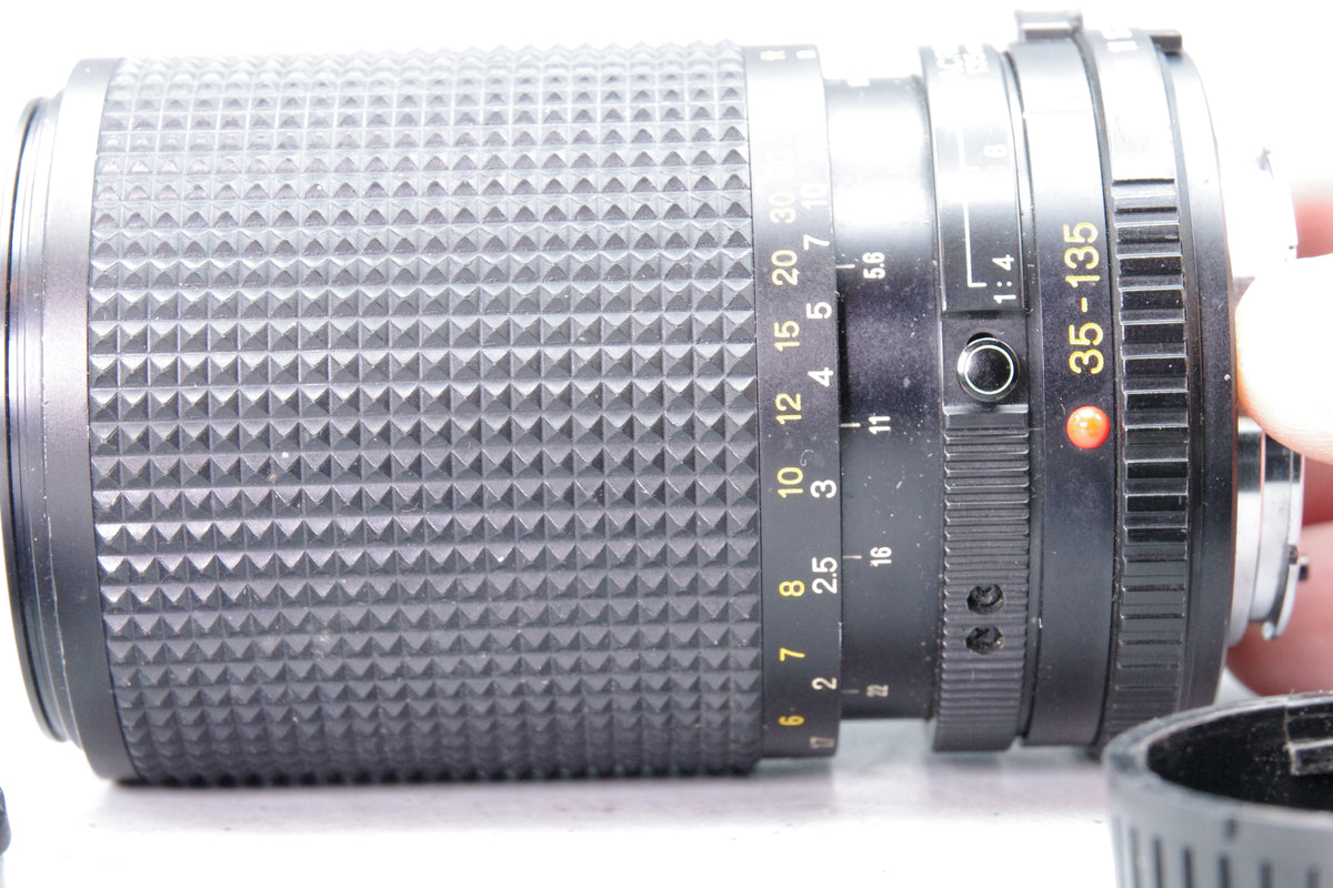 Minolta MD Zoom 35-135mm f3.5-4.5 Macro Lens SR Mount Caps Haze Fungus Repair