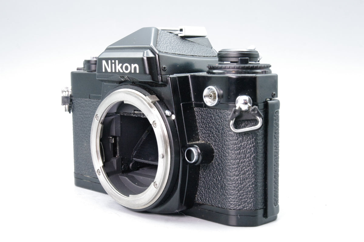 Black Nikon FE 35mm SLR Film Camera Body – Tested & Working + New Batteries