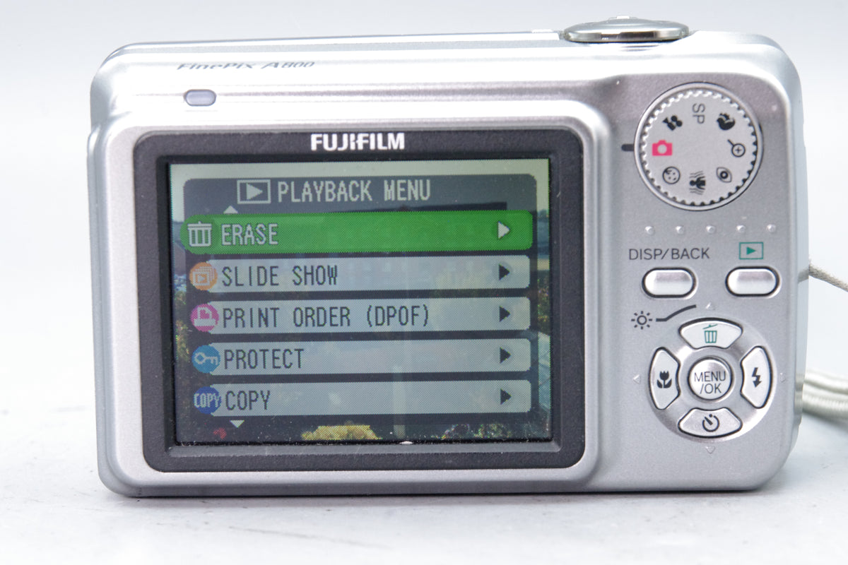 Fujifilm FinePix A800 8.3MP Super CCD Digital Camera Silver Strap Tested Excellent