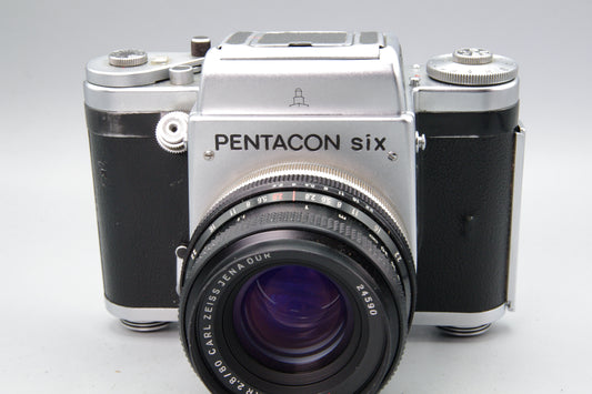Pentacon Six Medium Format Camera with Carl Zeiss Jena 80mm f/2.8 Lens