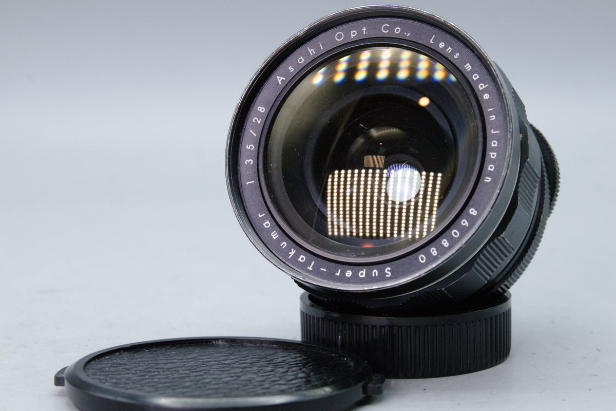 Asahi Super-Takumar 28mm f3.5 Wide Angle Lens Universal M42 Screw Mount Caps Tested