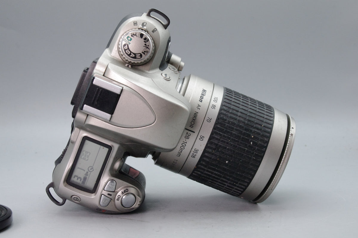 Nikon F75 35mm Film SLR with 28–100mm f/3.5–5.6G Lens – Silver