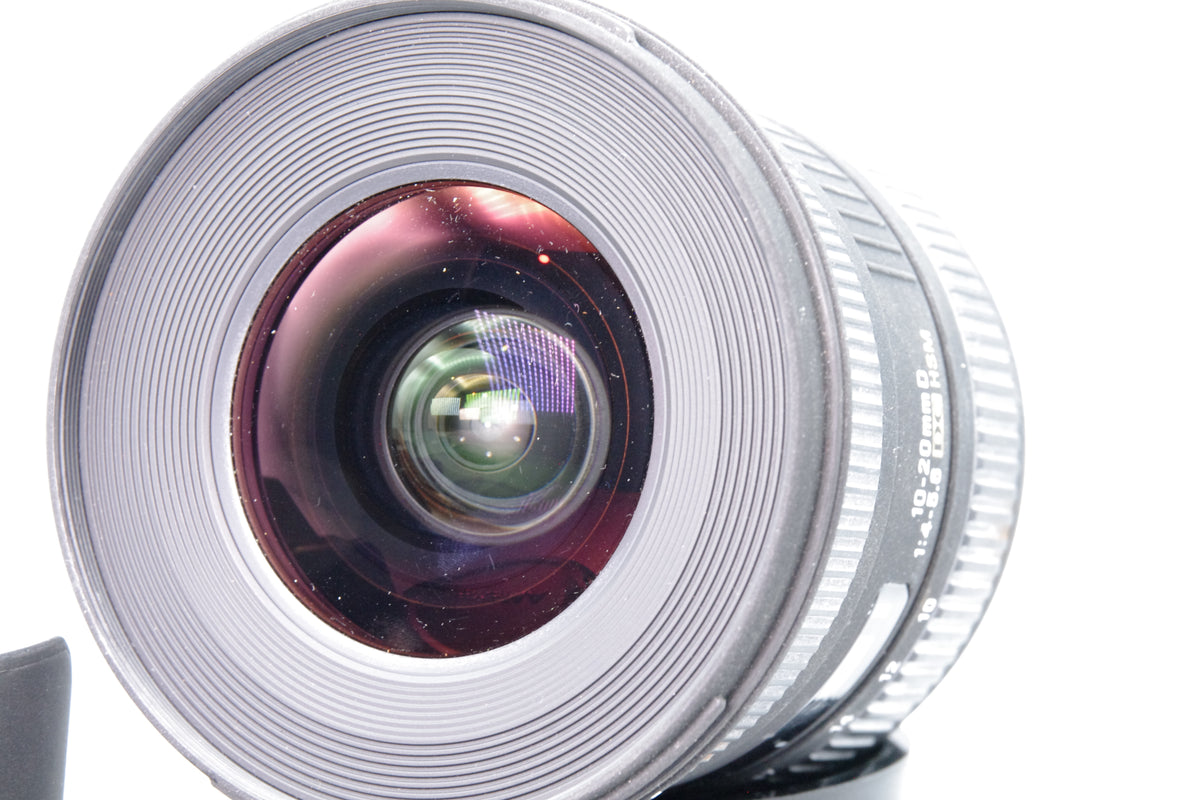 Sigma 10-20mm f4-5.6 EX DC HSM Lens Nikon F Mount Hood Caps Tested Excellent