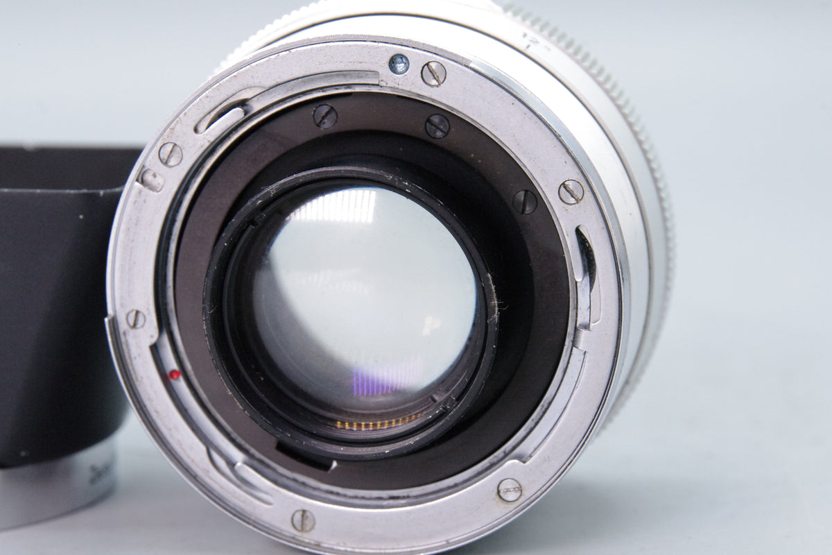 Carl Zeiss Planar 50mm f2 Contarex Bullseye Mount Lens Serviced Hood Tested