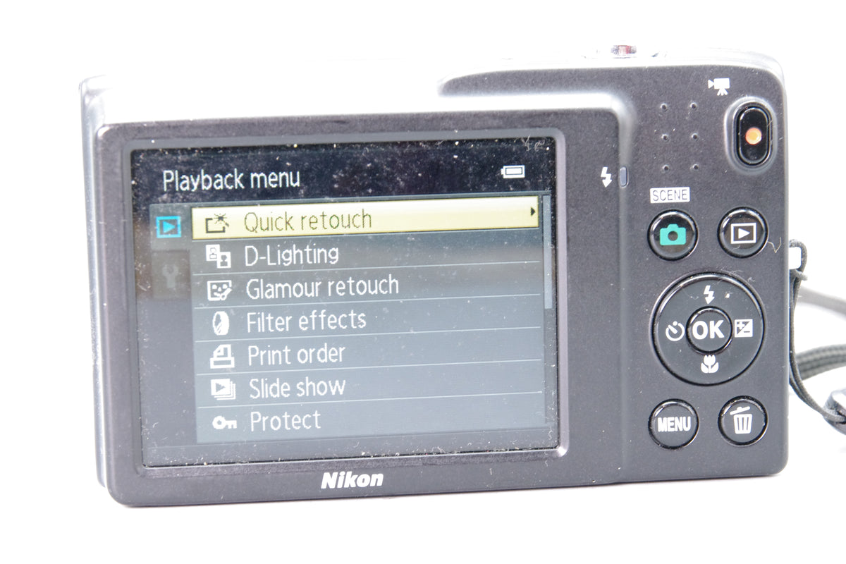 Nikon Coolpix S2700 16.0MP Digital Camera Black 6x Optical Zoom Strap Tested