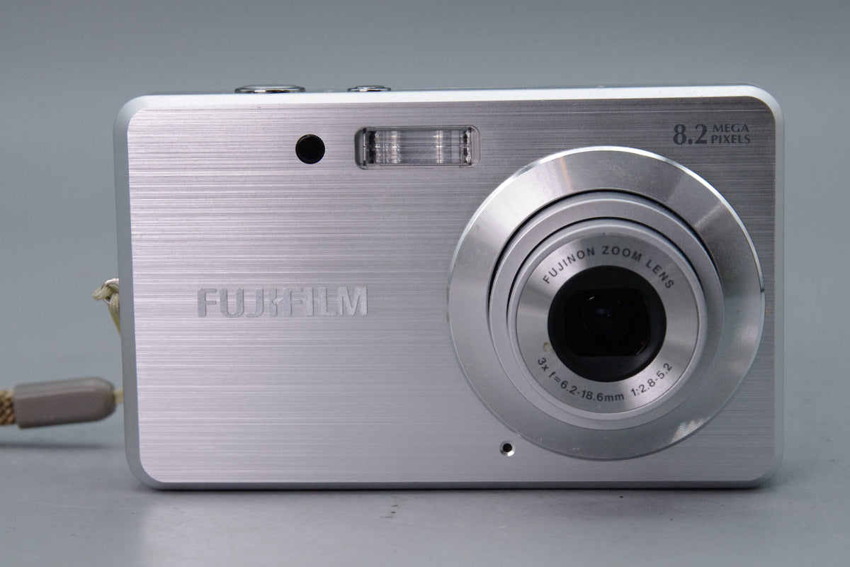 Fujifilm FinePix J10 8.2MP Digital Camera Silver Fujinon 3x Zoom Strap Tested