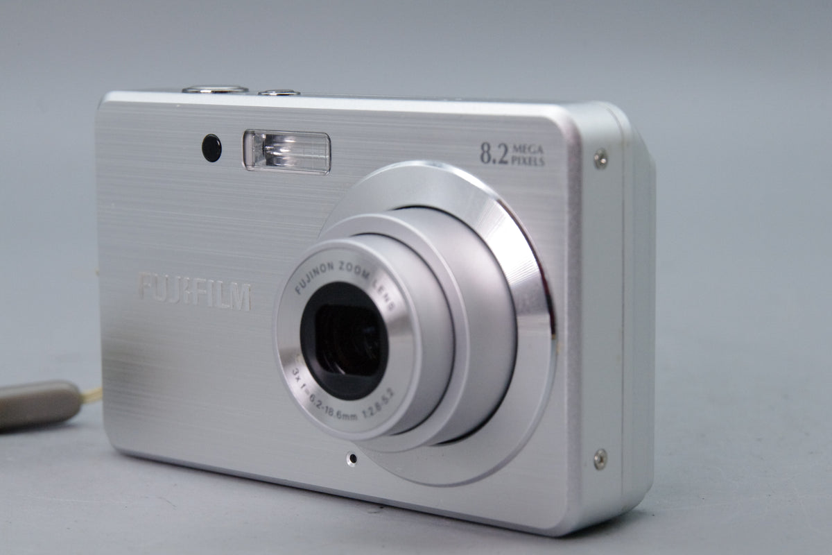 Fujifilm FinePix J10 8.2MP Digital Camera Silver Fujinon 3x Zoom Strap Tested