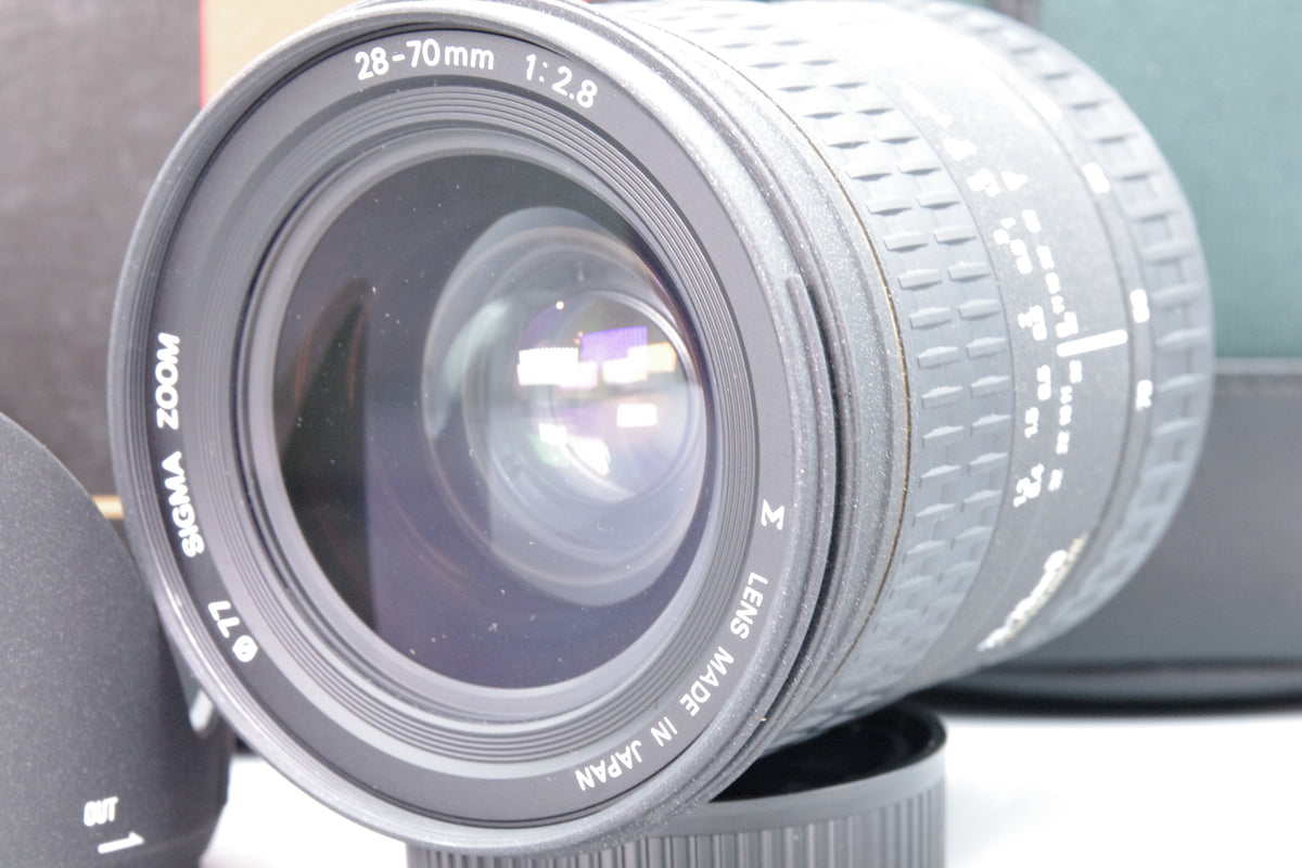 Sigma 28-70mm f2.8 Aspherical Lens Nikon F Mount Boxed Hood Case Tested Excellent