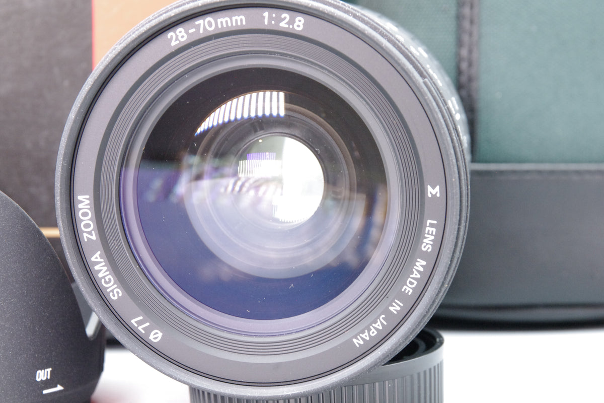 Sigma 28-70mm f2.8 Aspherical Lens Nikon F Mount Boxed Hood Case Tested Excellent
