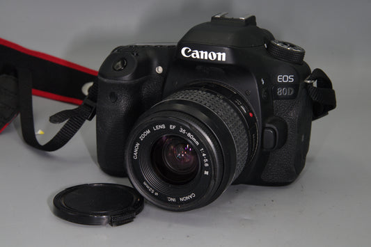 Canon EOS 80D DSLR Camera with 35-80mm Lens – 24MP – S/C 378 – Wi-Fi