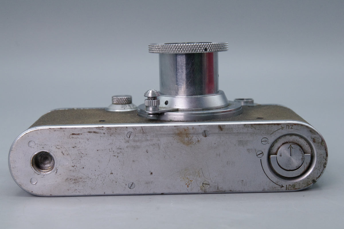 Leica III Chrome 35mm Rangefinder 1933 Leitz 5cm f3.5 Elmar Lens Cap Spool Tested