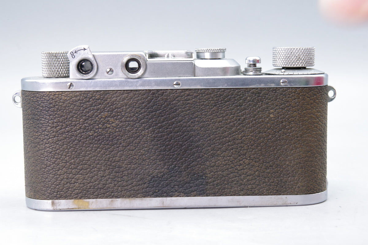 Leica III Chrome 35mm Rangefinder 1933 Leitz 5cm f3.5 Elmar Lens Cap Spool Tested