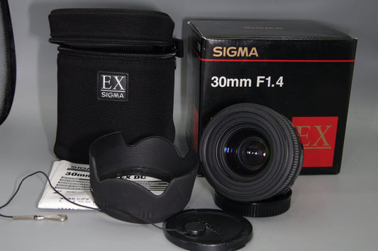 Sigma 30mm f/1.4 DC HSM Lens Canon EF-S – Boxed, Fast Prime for APS-C DSLRs