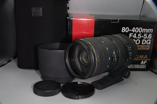 Sigma 80–400mm f/4.5–5.6 EX DG OS Lens Canon EF – Boxed Telephoto Zoom