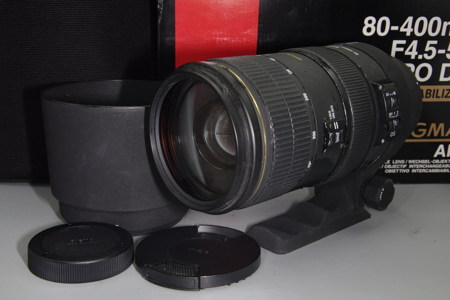 Sigma 80–400mm f/4.5–5.6 EX DG OS Lens Canon EF – Boxed Telephoto Zoom