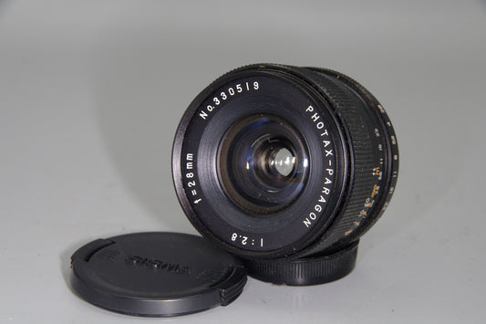 Photax Paragon 28mm f/2.8 Wide Angle Lens – M42 Mount – Manual Focus – VGC