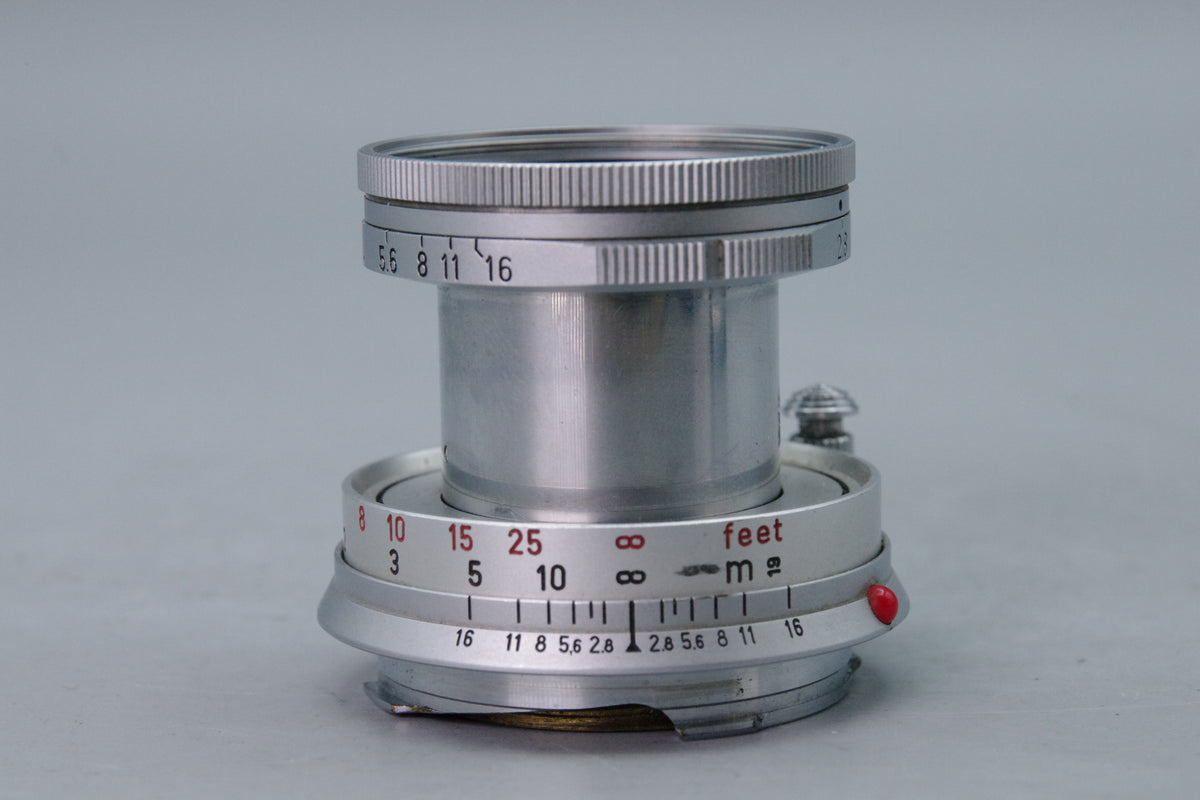Leitz Elmar 50mm f2.8 Collapsible Leica M Mount Lens Silver Chrome 1962 Tested