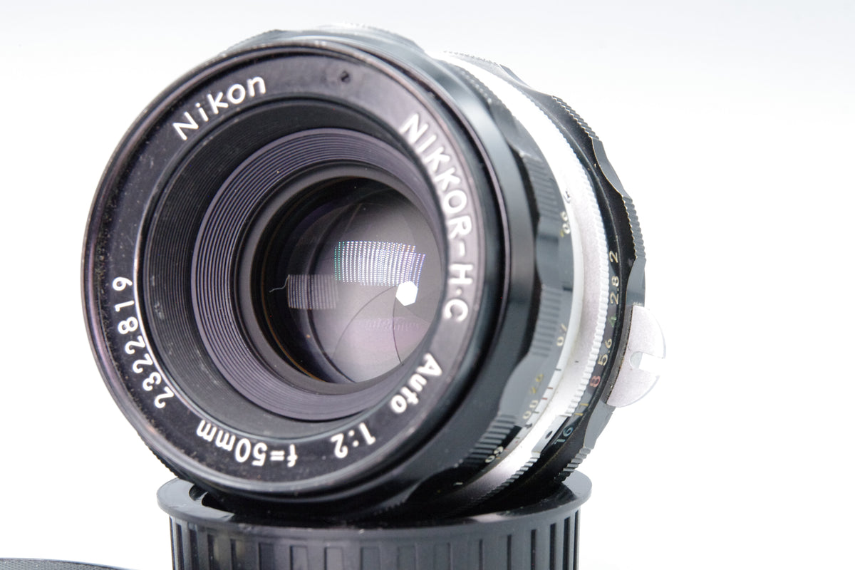 Nikon Nikkor‑H.C 50mm f/2 Pre‑AI Lens – Nikon F Mount – Manual Focus – Excellent