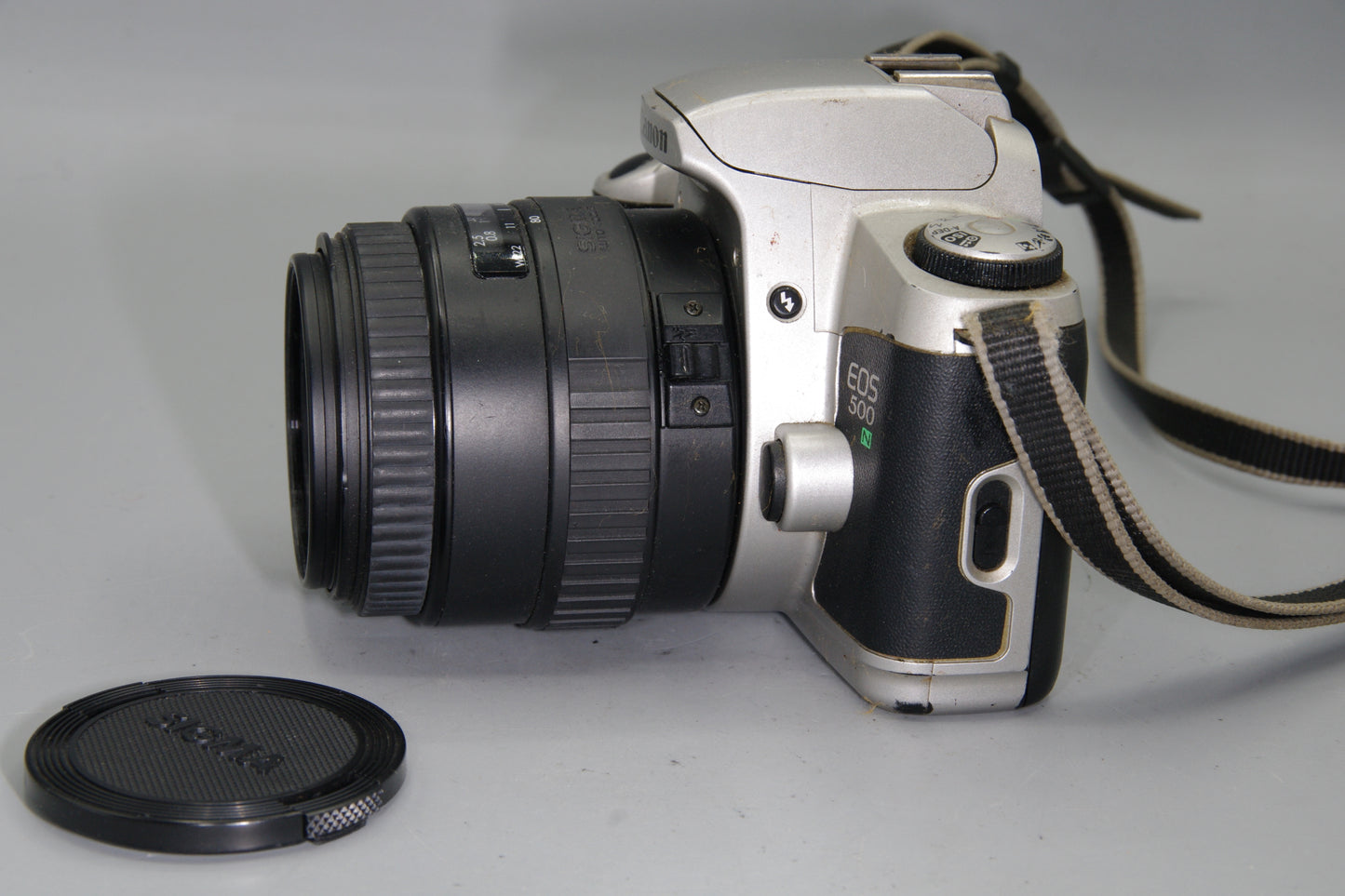 Canon EOS 500N 35mm Film SLR + Sigma 35–80mm Lens – VGC – Tested Autofocus Kit