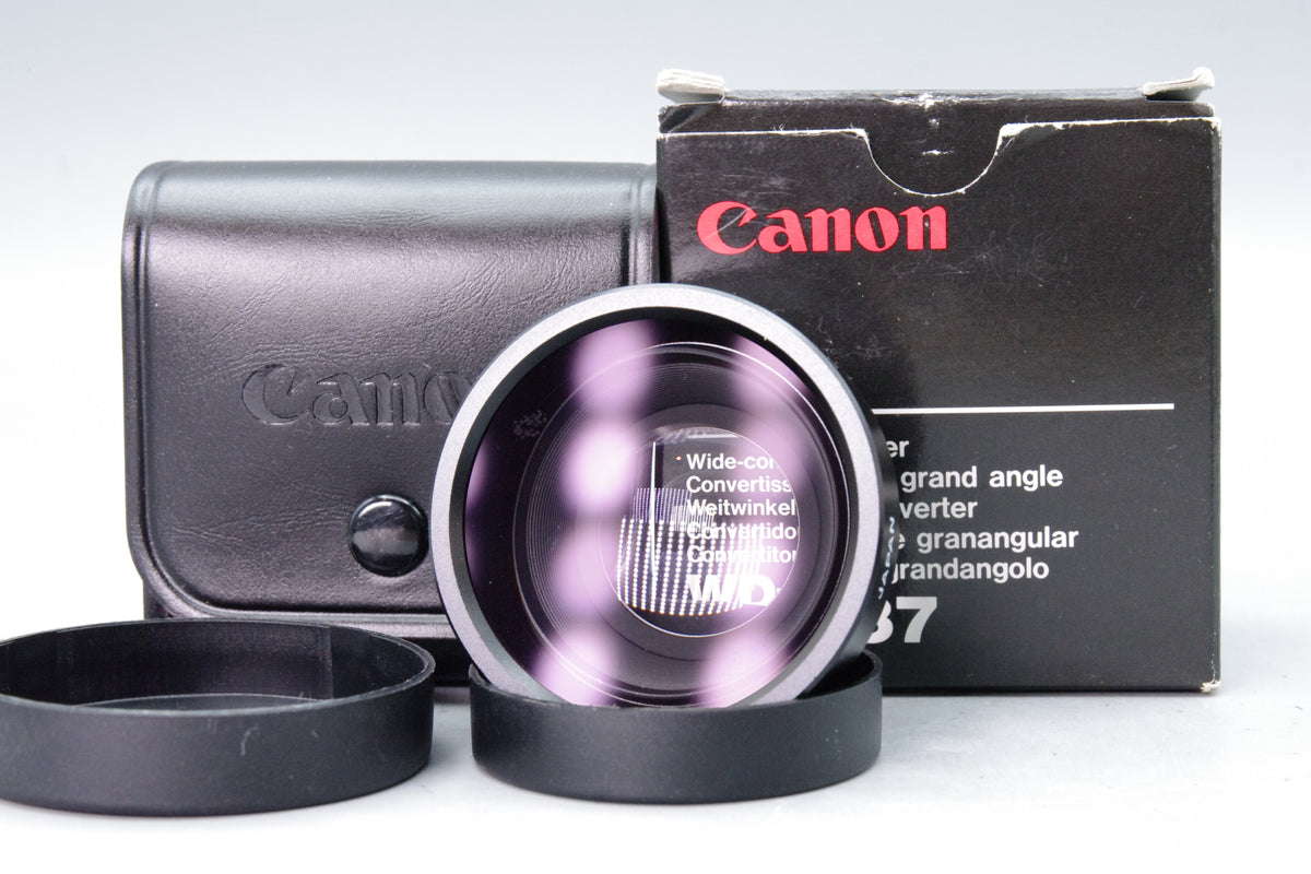 Canon Wide-Converter WD-37 Lens Attachment 37mm Thread Box Case Caps Tested