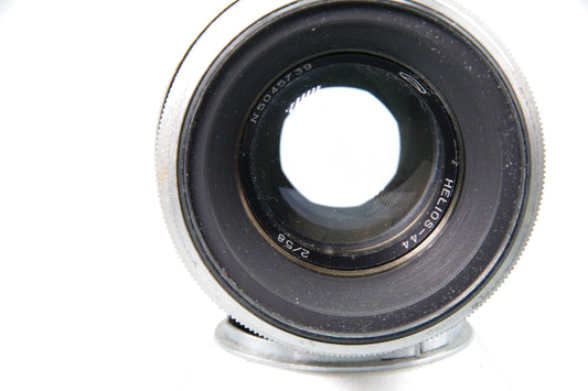 Helios-44 58mm f/2 M39 Lens – Swirly Bokeh –  Vintage USSR Silver