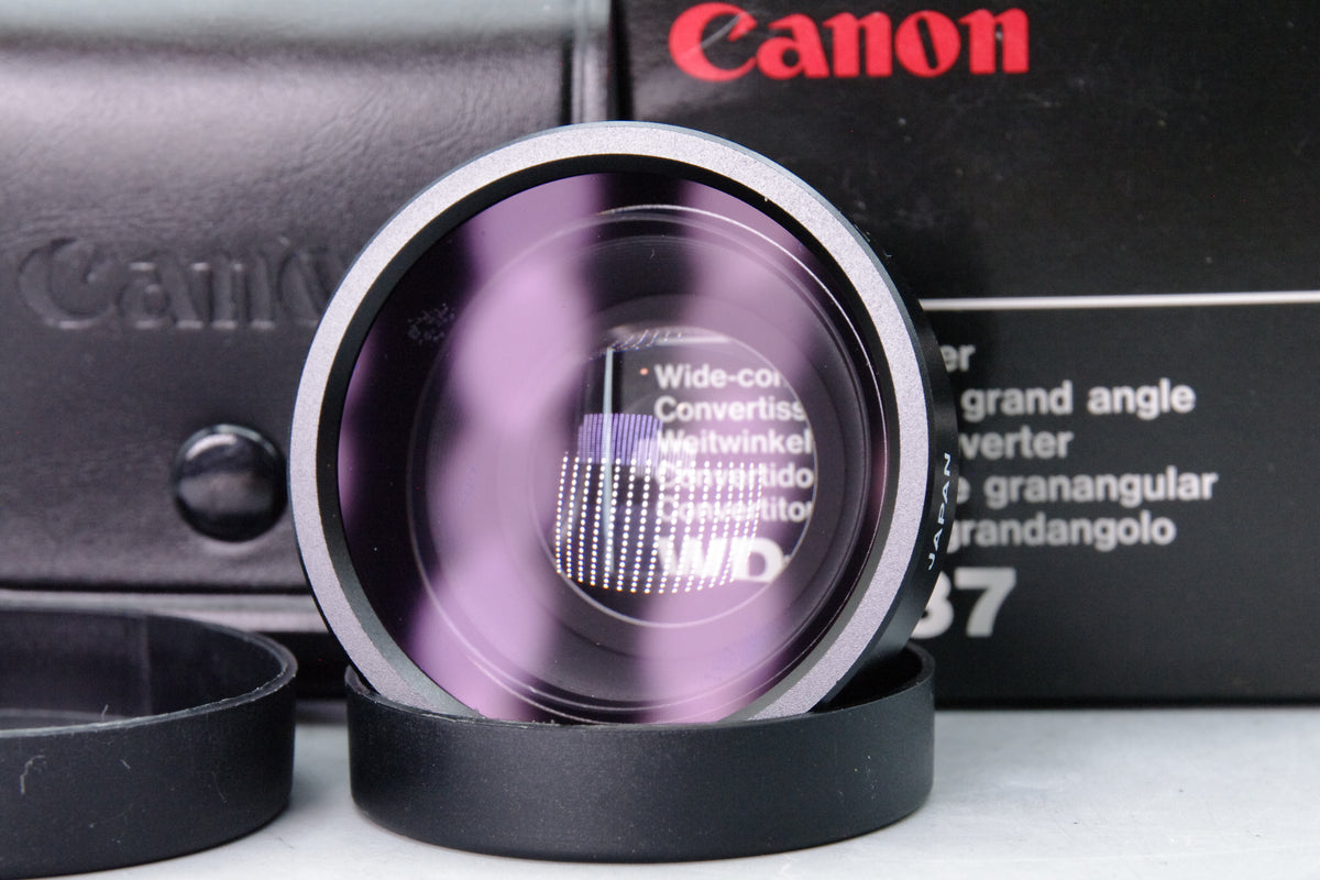 Canon Wide-Converter WD-37 Lens Attachment 37mm Thread Box Case Caps Tested