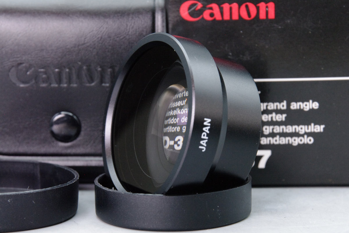 Canon Wide-Converter WD-37 Lens Attachment 37mm Thread Box Case Caps Tested