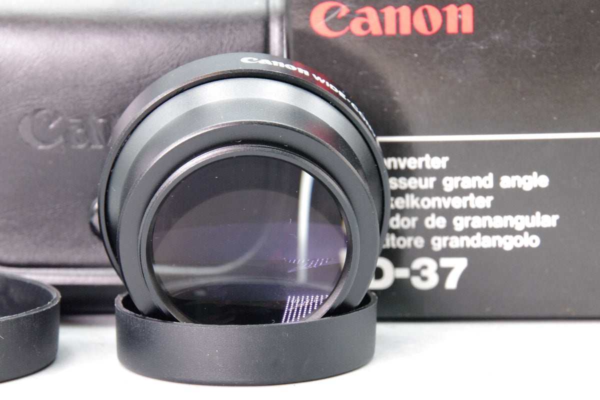 Canon Wide-Converter WD-37 Lens Attachment 37mm Thread Box Case Caps Tested